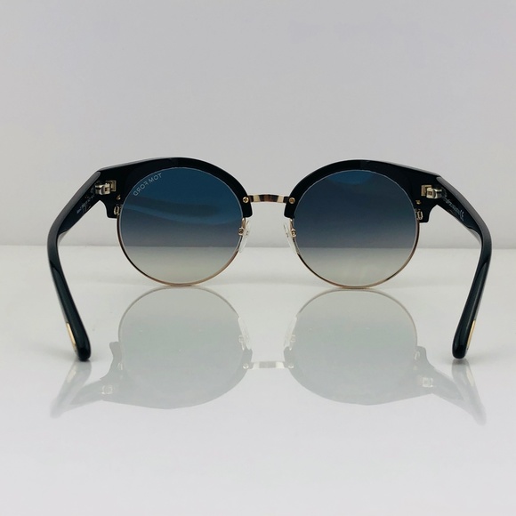 New TOM FORD Alissa Round Black Sunglasses - Picture 8 of 16
